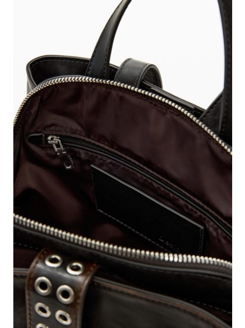 Desigual 3 részes hátizsák virággal sötét barna