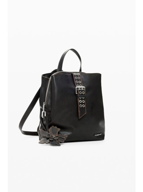 Desigual 3 részes hátizsák virággal sötét barna
