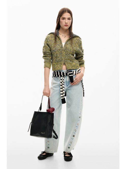 Desigual hátizsák és/vagy válltáska fonott széllel fekete