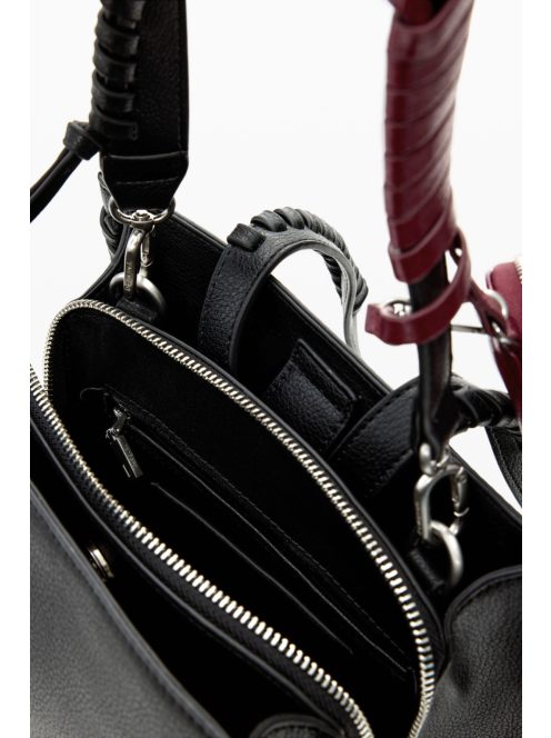 Desigual hátizsák és/vagy válltáska fonott széllel fekete