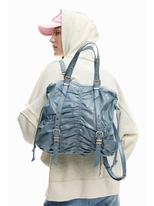 Desigual farmer kézitáska és/vagy hátizsák csillogós farmer kék