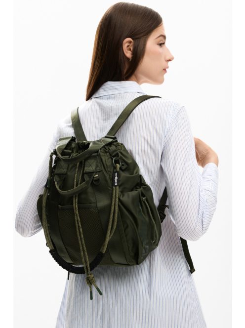 Desigual vászon hátizsák és/vagy válltáska khaki zöld