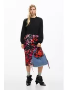 Desigual nagy farmer táska fonott széllel farmerkék