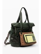 Desigual nagy VOYAGER hátizsák és/vagy válltáska bővíthető khaki zöld