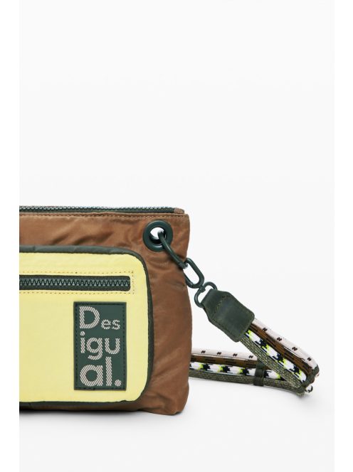 Desigual nagy VOYAGER hátizsák és/vagy válltáska bővíthető khaki zöld