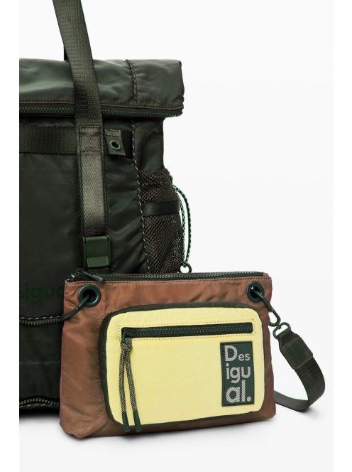 Desigual nagy VOYAGER hátizsák és/vagy válltáska bővíthető khaki zöld