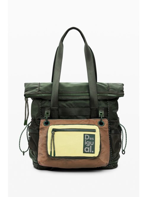 Desigual nagy VOYAGER hátizsák és/vagy válltáska bővíthető khaki zöld
