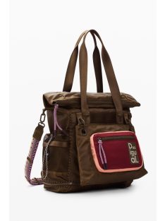   Desigual nagy VOYAGER hátizsák és/vagy válltáska bővíthető barna