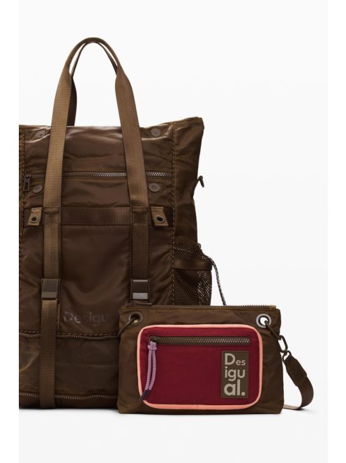 Desigual nagy VOYAGER hátizsák és/vagy válltáska bővíthető barna