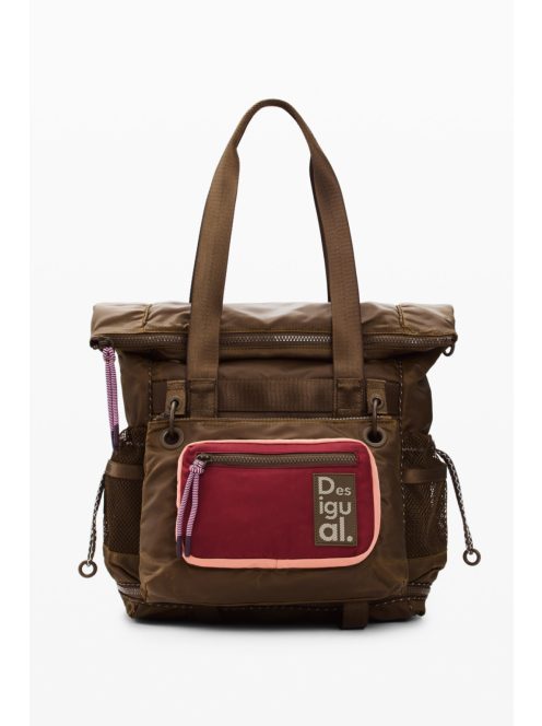 Desigual nagy VOYAGER hátizsák és/vagy válltáska bővíthető barna