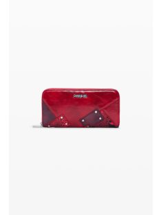 Desigal nagy pénztárca körbe cipzáras piros