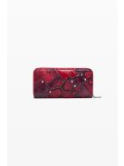 Desigal nagy pénztárca körbe cipzáras piros