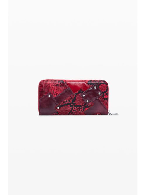 Desigal nagy pénztárca körbe cipzáras piros