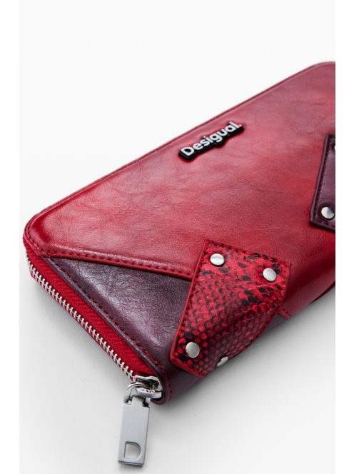 Desigal nagy pénztárca körbe cipzáras piros