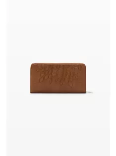 Desigual közepes hímzett pénztárca camel barna
