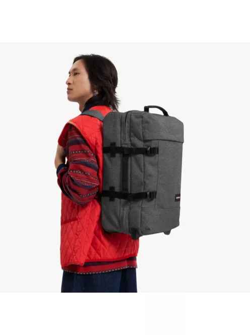 Eastpak STRAPVERZ S kézipoggyász vászon bőrönd hátizsák farmer fekete