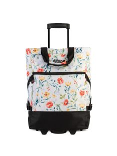   Punta kézipoggyász gurulós bevásárló táska mintás pipacs virágok
