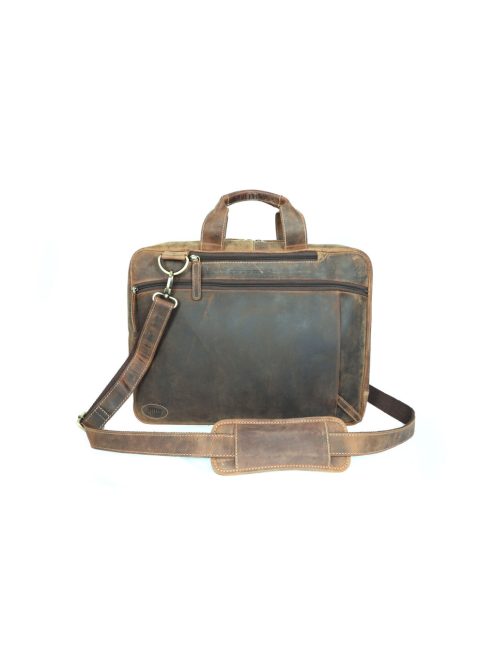 Giorgio Carelli zsírosbőr férfi laptoptáska vállra akasztahtó hosszúpánttal