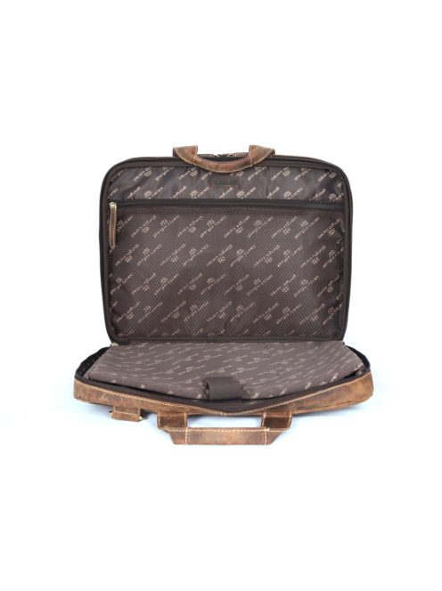 Giorgio Carelli zsírosbőr férfi laptoptáska vállra akasztahtó hosszúpánttal