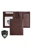 Giorgio Carelli férfi bőr pénztárca álló RFID barna