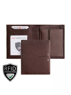 Giorgio Carelli férfi bőr pénztárca álló RFID barna