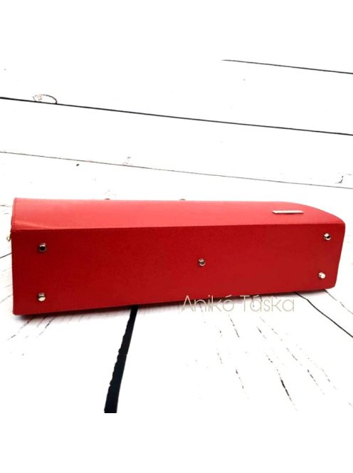 Bőr női aktatáska laptoptáska 17" piros Berkenye