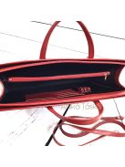 Bőr női aktatáska laptoptáska 15,6 piros Berkenye