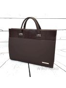 Bőr női aktatáska laptoptáska 17" Berkenye barna