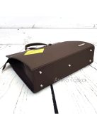 Bőr női aktatáska laptoptáska 17" Berkenye barna