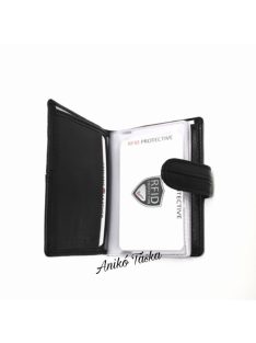 Puha bőr kártyatartó színes 51 fekete