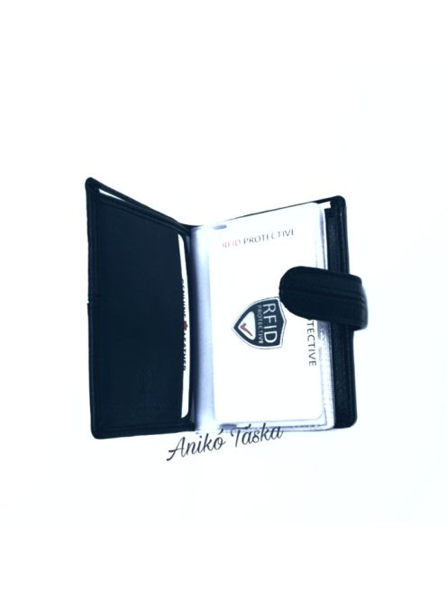 Puha bőr kártyatartó színes 51 sötétkék