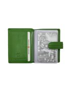 Puha bőr kártyatartó színes 51 zöld