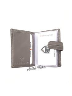 Puha bőr kártyatartó színes 51 szürke