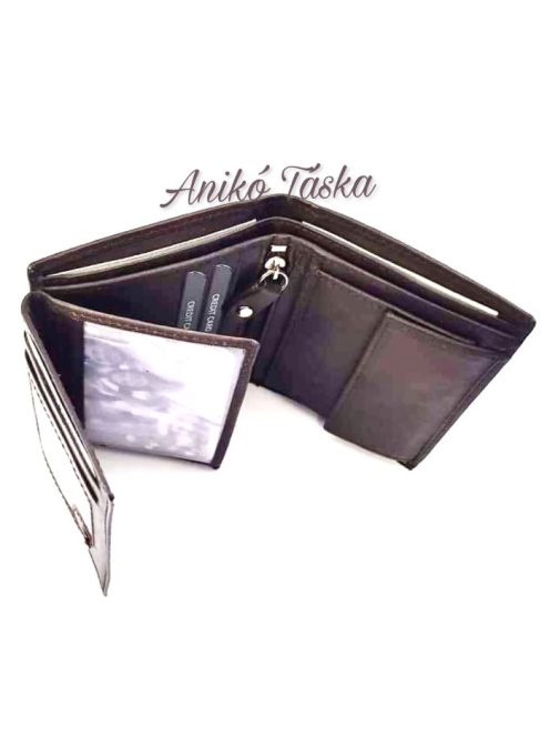 Kadro álló fazonú bőr férfi pénztárca barna