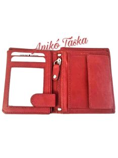 Női piros valódi bőr pénztárca-Kártyatartós (Choice)