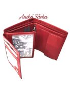 Női piros valódi bőr pénztárca-Kártyatartós (Choice)