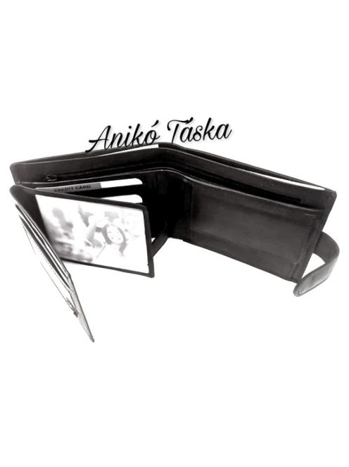 Kadro lapozós kártyatartós bőr férfi pénztárca fekete