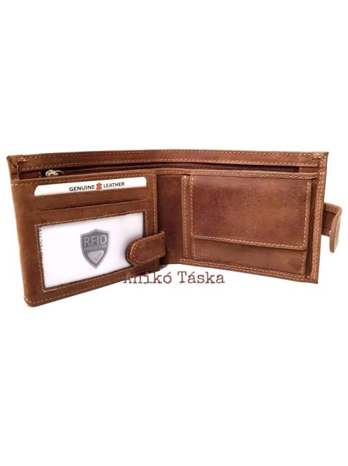 Vadász férfi bőr pénztárca vizslás kapcsos belül kapcsos RFID