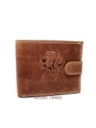 Vadász férfi bőr pénztárca vizslás kapcsos belül kapcsos RFID