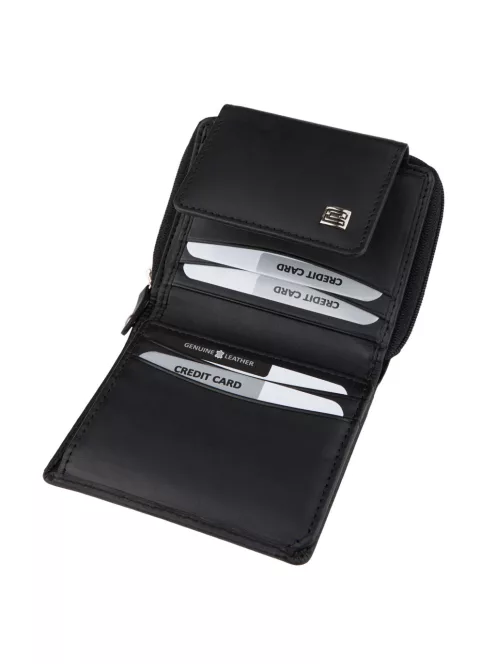 Choice női fekete bőr pénztárca