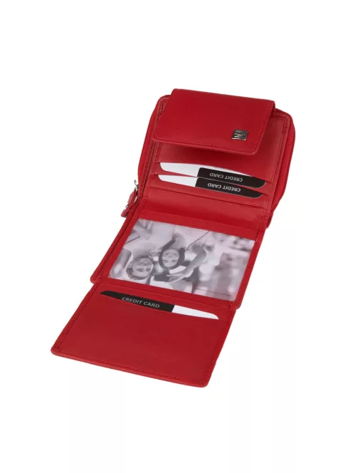 Choice női piros bőr pénztárca