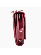 Piros mattbőr női nagy pénztárca Kadro