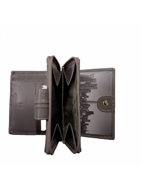 Carelli női pénztárca álló fazonú fényképtartós szürke