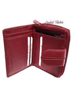 Kadro meggypiros bőr női pénztárca