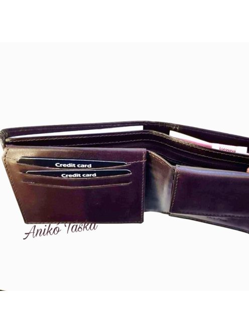 Férfi bőr pénztárca patentos barna Corvo Bianco