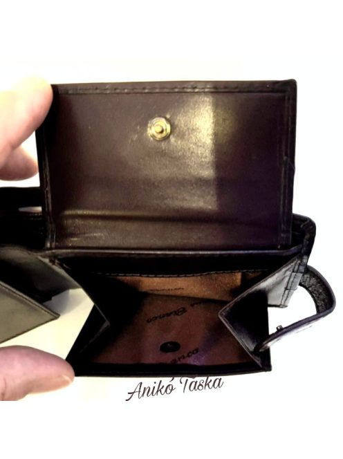 Férfi bőr pénztárca patentos barna Corvo Bianco