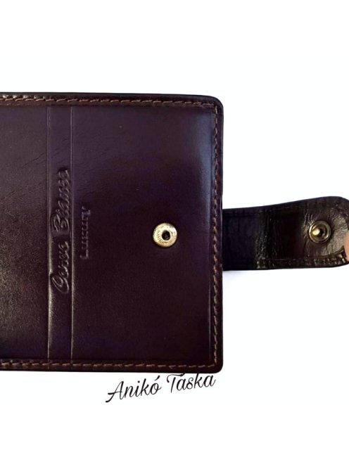 Férfi bőr pénztárca patentos barna Corvo Bianco