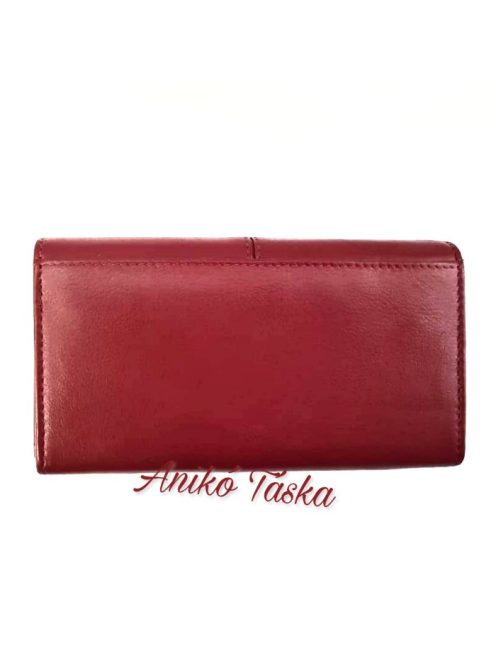 Piros bőr női nagy pénztárca Carelli
