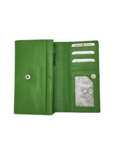 Zöld bőr női nagy pénztárca Carelli