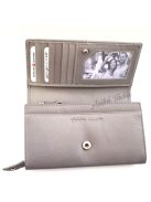 Fekete bőr női nagy pénztárca Carelli